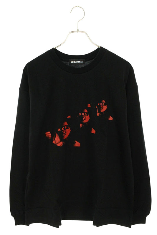 GOD SELECTION XXX Photo Print Long Sleeve Tee Black Size M