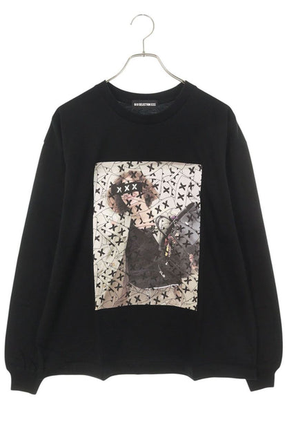 GOD SELECTION XXX Photo Print Long Sleeve Tee Black Size S