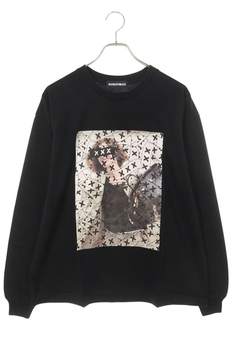 GOD SELECTION XXX Photo Print Long Sleeve Tee Black Size M