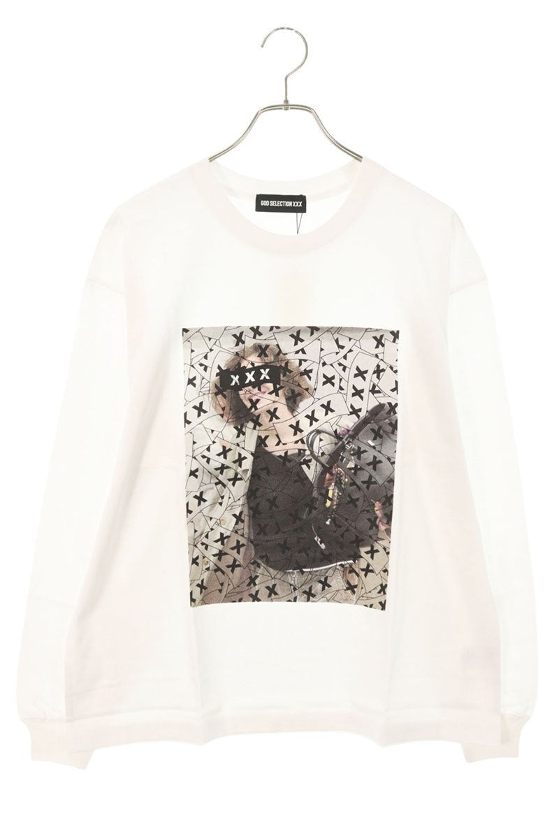 GOD SELECTION XXX Photo Print Long Sleeve Tee White Size S