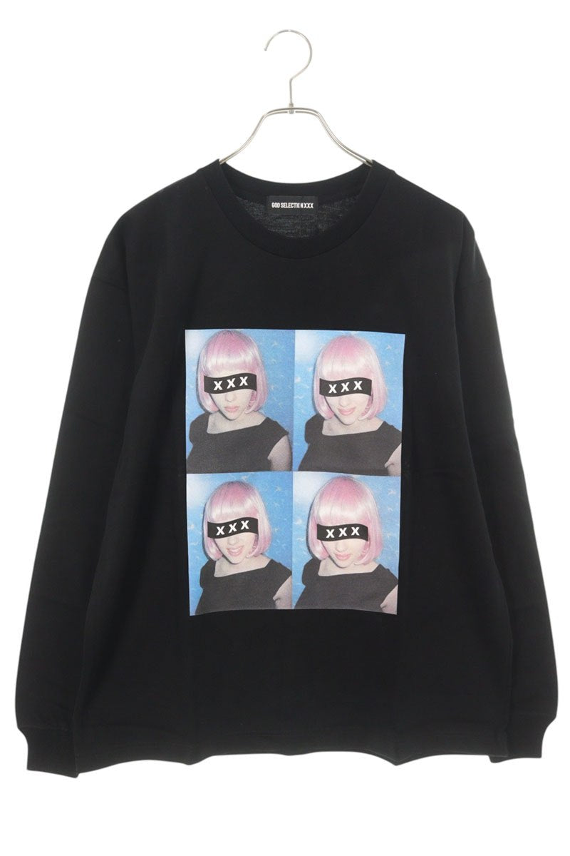 GOD SELECTION XXX Photo Print Long Sleeve Tee Black Size S