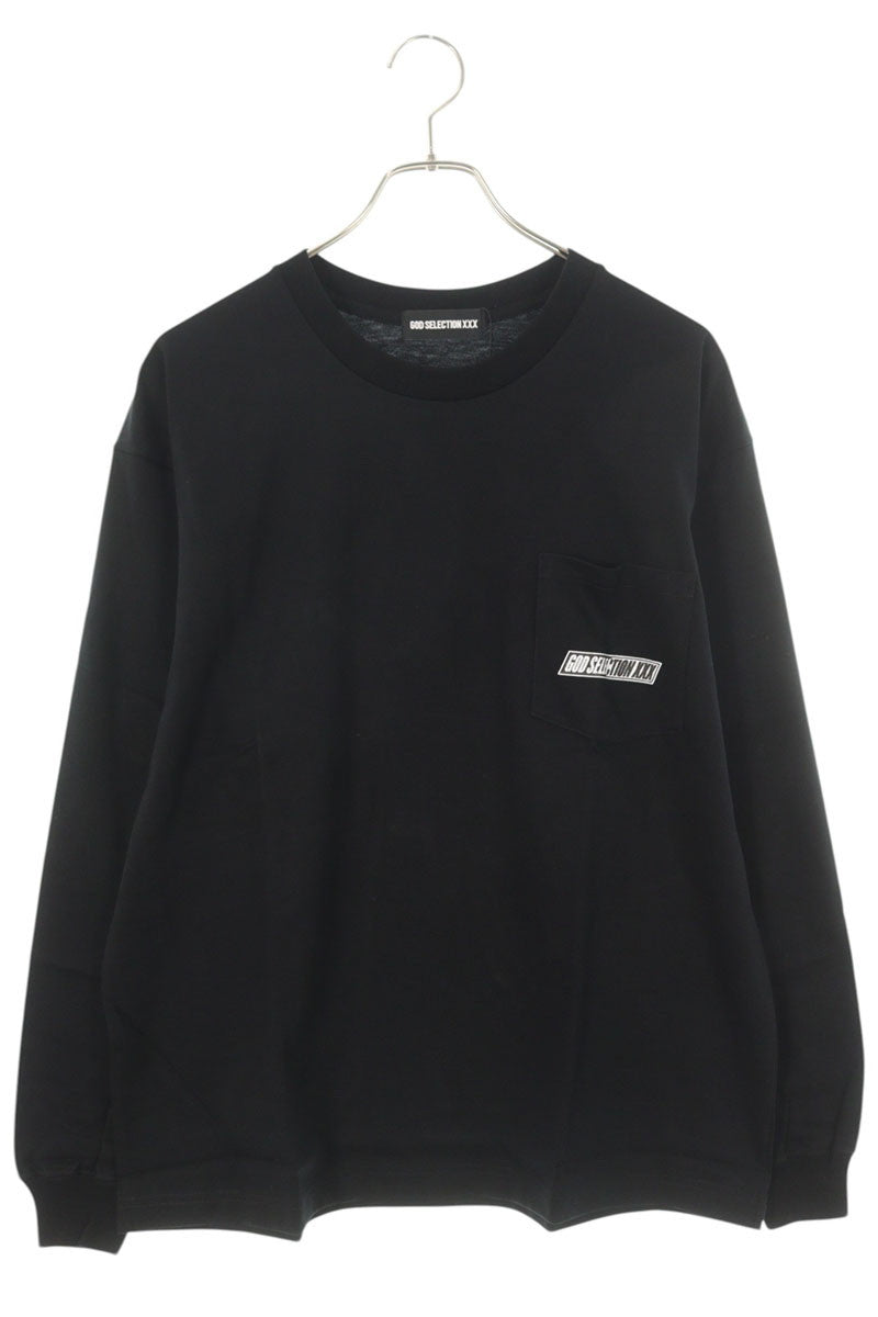 GOD SELECTION XXX Back Photo Print Long Sleeve Tee Black Size S