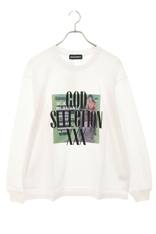 GOD SELECTION XXX Photo Print Long Sleeve Tee White Size M