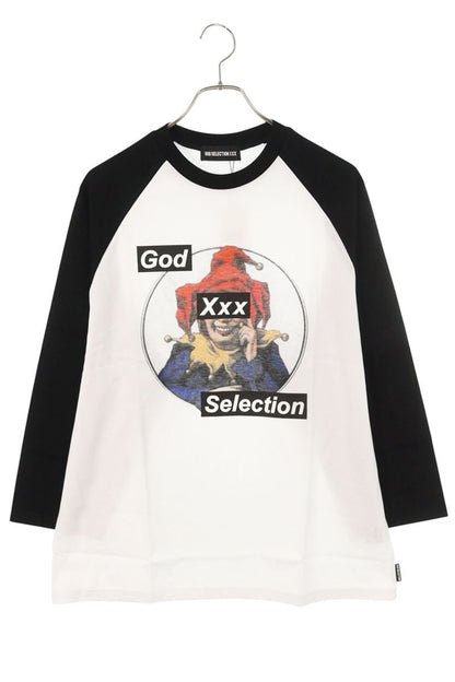 GOD SELECTION XXX Photo Print Raglan Long Sleeve Tee Size S