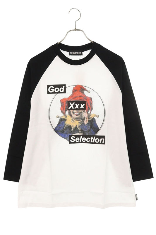 GOD SELECTION XXX Photo Print Raglan Long Sleeve Tee Size S