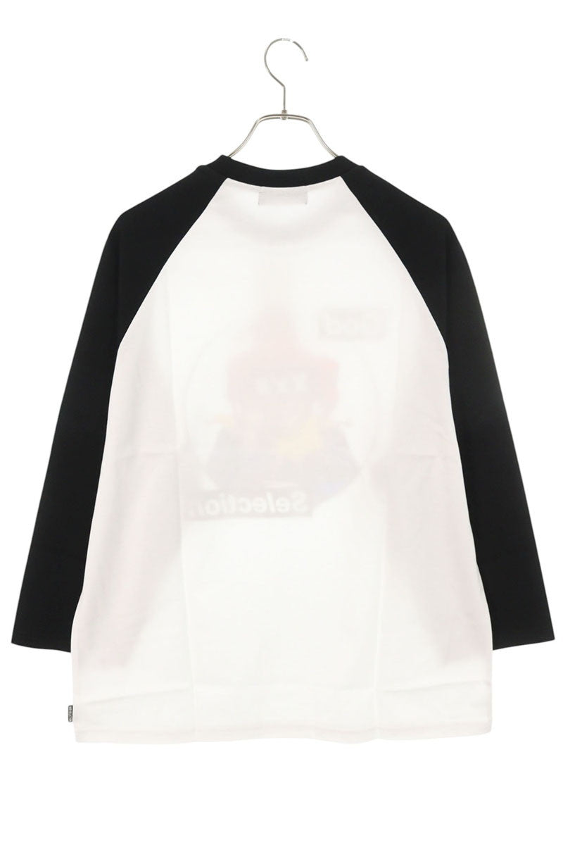 GOD SELECTION XXX Photo Print Raglan Long Sleeve Tee Size S