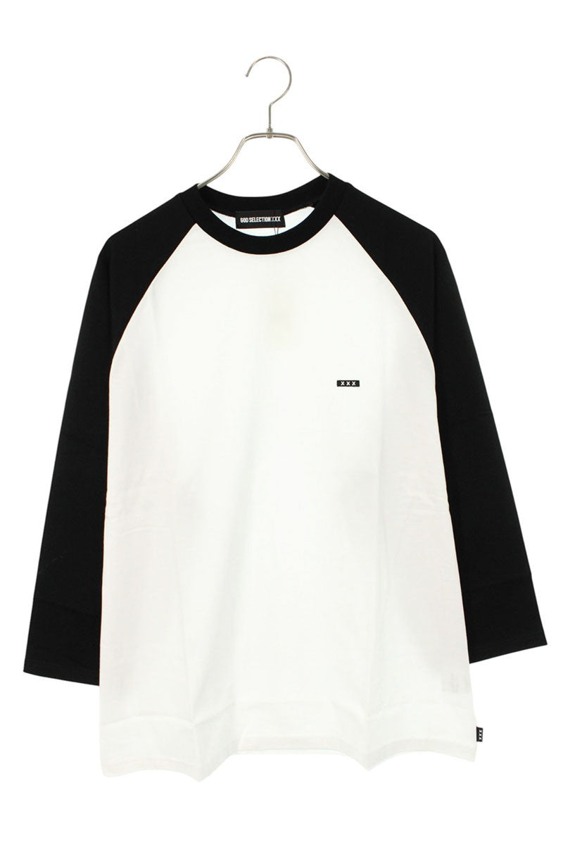 GOD SELECTION XXX Logo Patch Raglan Long Sleeve Tee Size M
