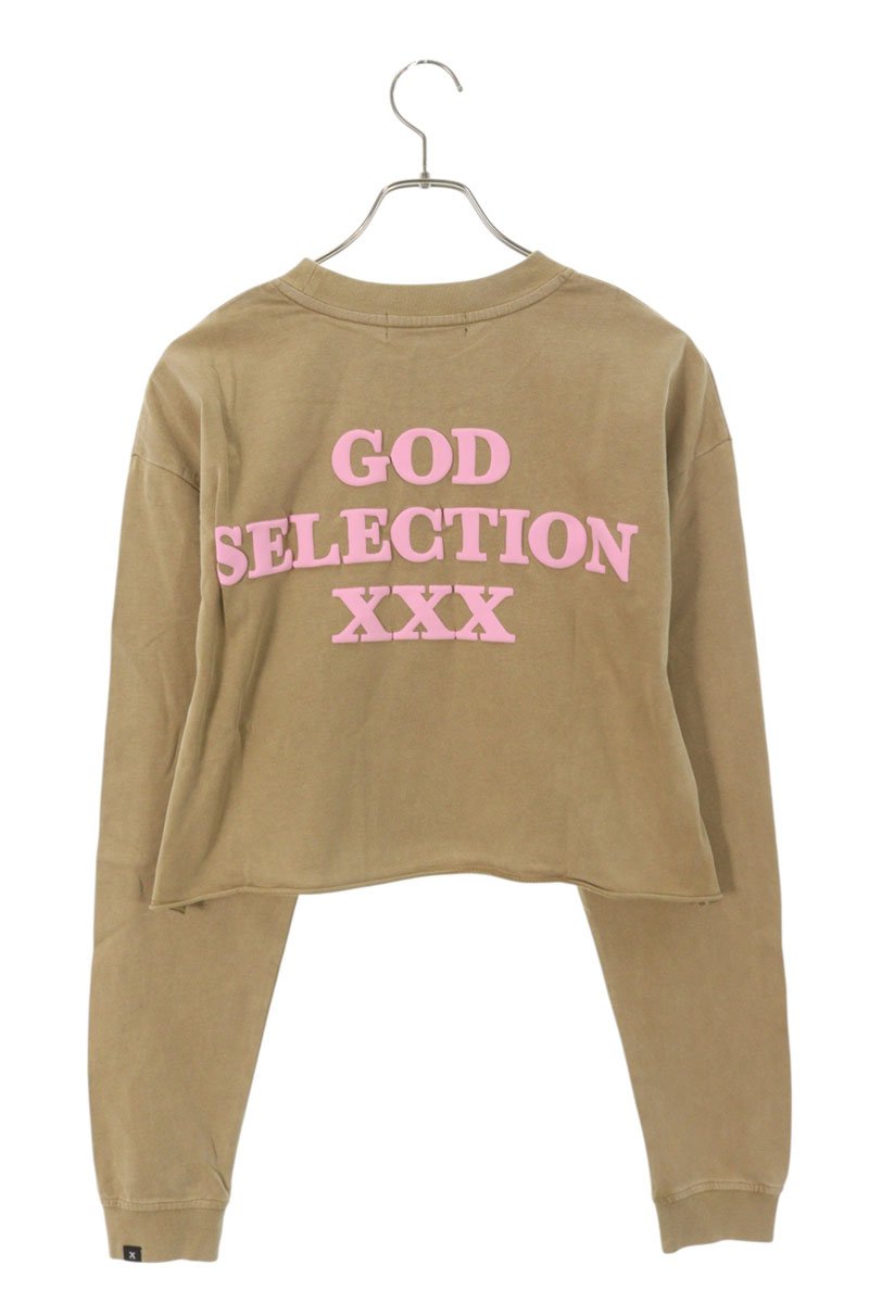 GOD SELECTION XXX Logo Print Long Sleeve Tee Beige Size L