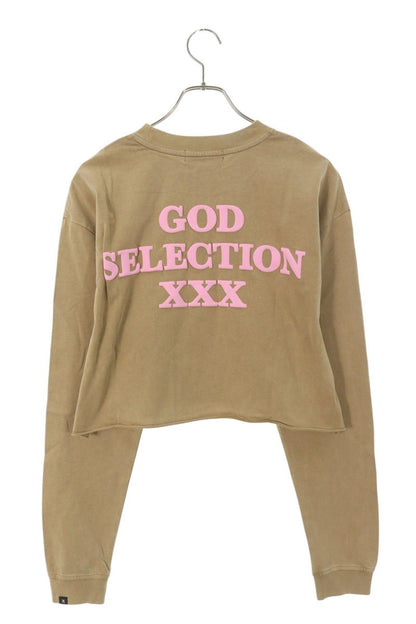 GOD SELECTION XXX Logo Print Long Sleeve Tee Beige Size L