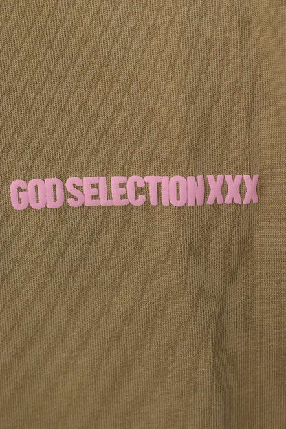 GOD SELECTION XXX Logo Print Long Sleeve Tee Beige Size L