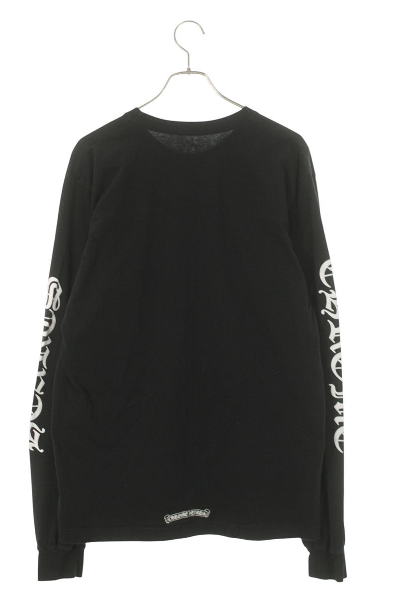 Chrome Hearts Neck Logo Long Sleeve Tee Black/White Size XL