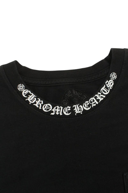 Chrome Hearts Neck Logo Long Sleeve Tee Black/White Size XL