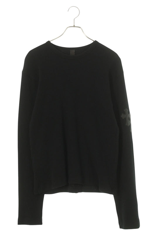 Chrome Hearts Y NOT Cross Patch Thermal Long Sleeve Tee Black Size M
