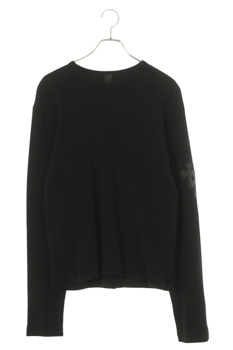 Chrome Hearts Y NOT Cross Patch Thermal Long Sleeve Tee Black Size M