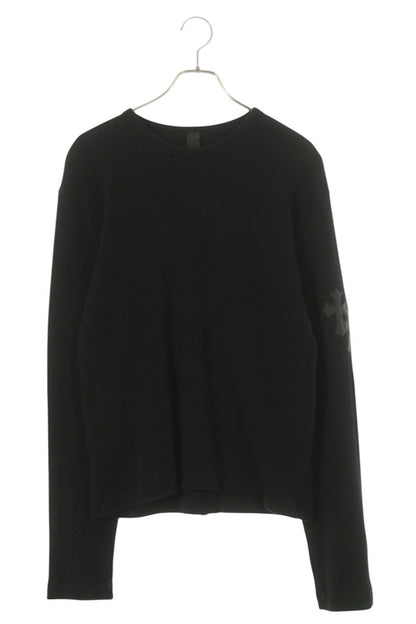 Chrome Hearts Y NOT Cross Patch Thermal Long Sleeve Tee Black Size M