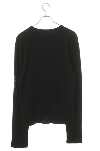 Chrome Hearts Y NOT Cross Patch Thermal Long Sleeve Tee Black Size M