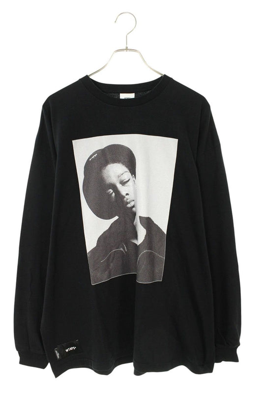 Wtaps Front Print Long Sleeve T-Shirt Black Size L