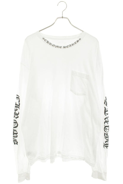 Chrome Hearts Neck Logo Long Sleeve Tee White Size XXL