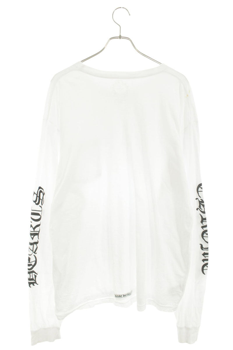 Chrome Hearts Neck Logo Long Sleeve Tee White Size XXL