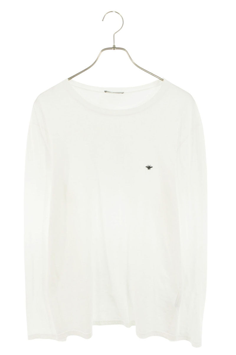 Dior HOMME BEE Embroidered Long Sleeve T-Shirt White Size L