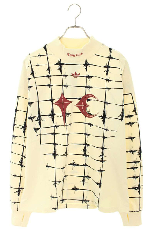 THUG CLUB x adidas Logo Print Long Sleeve Tee White Size L