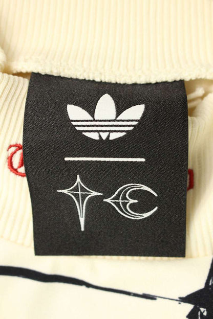 THUG CLUB x adidas Logo Print Long Sleeve Tee White Size L