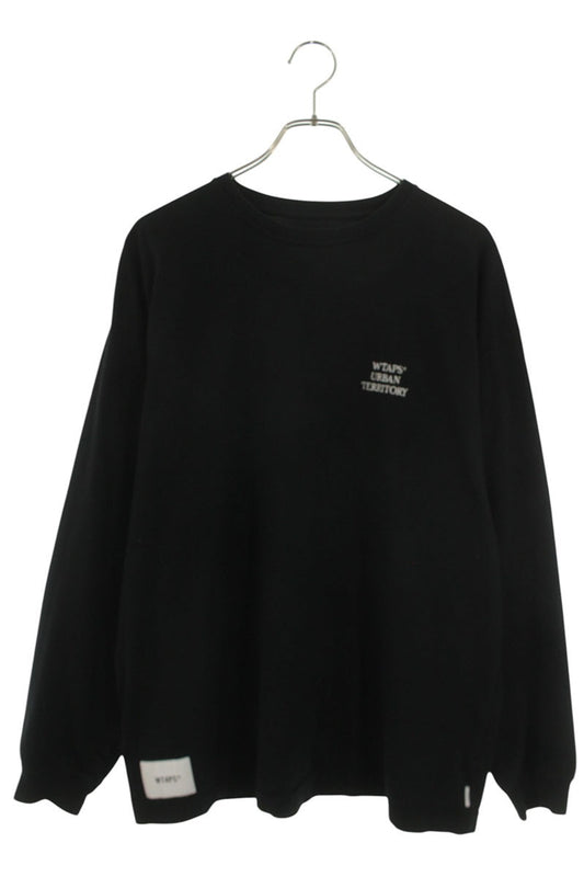 WTAPS Logo Embroidered Long Sleeve Tee Black Size L