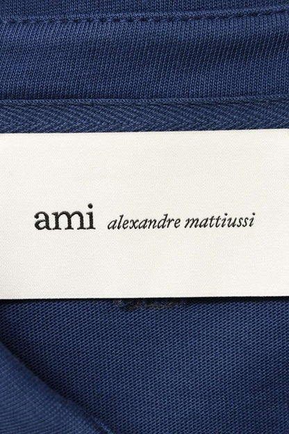 AMI 26SS Embroidered Polo Long Sleeve T-Shirt Blue Size XL