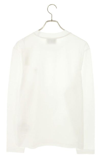 AMI 26SS Embroidered Crewneck Long Sleeve T-Shirt White x Red Size S