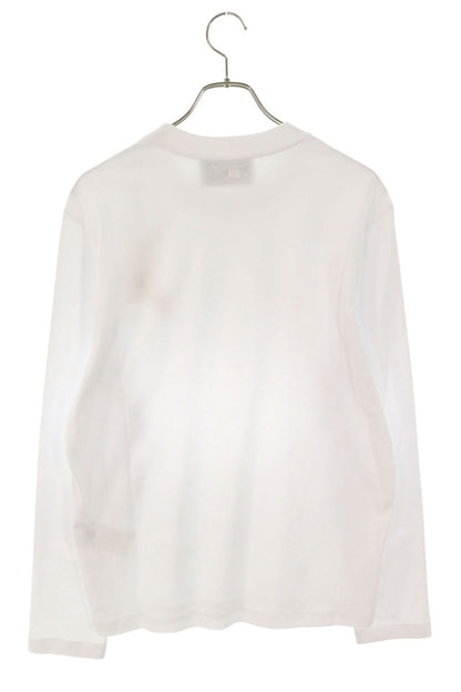 AMI 26SS Embroidered Crewneck Long Sleeve T-Shirt White x Red Size M