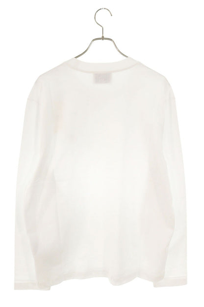 AMI 26SS Embroidered Crewneck Long Sleeve T-Shirt White x Red Size XL