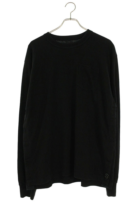 Sacai S Logo Long Sleeve Cut and Sew Black Size L