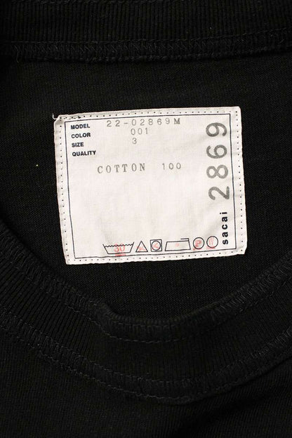 Sacai S Logo Long Sleeve Cut and Sew Black Size L