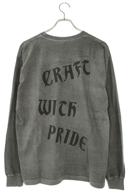 Neighborhood Logo Print Long Sleeve T-Shirt Gray Size M