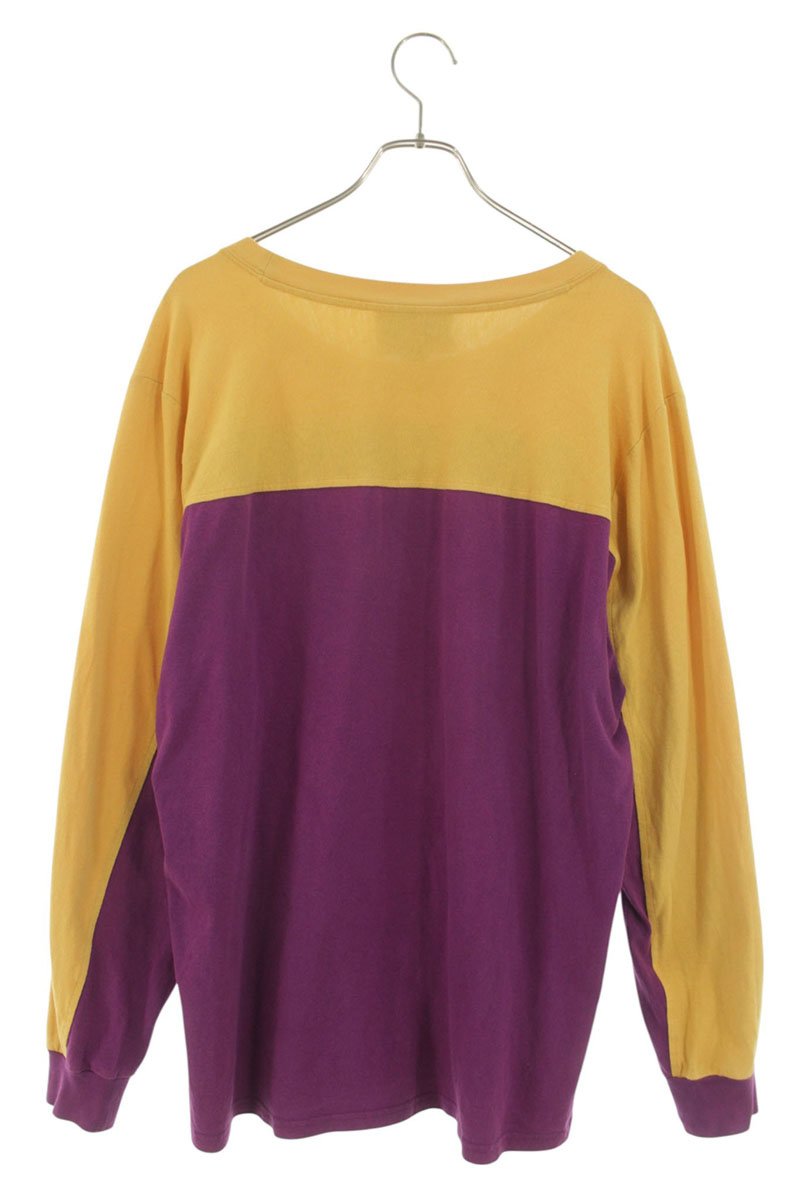 GUCCI x TNF Logo Print Bicolor Long Sleeve Tee Orange/Purple Size L