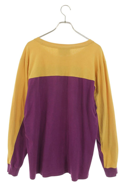 GUCCI x TNF Logo Print Bicolor Long Sleeve Tee Orange/Purple Size L