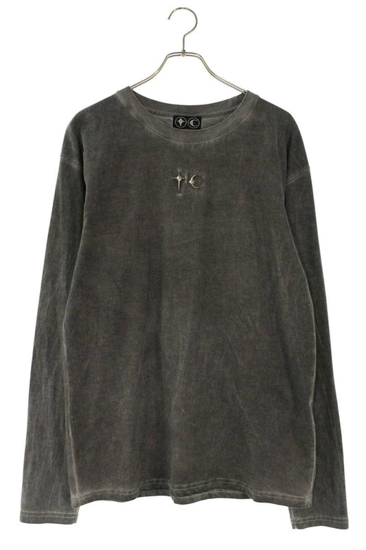 THUG CLUB Basic Logo Long Sleeve Tee Gray Size L