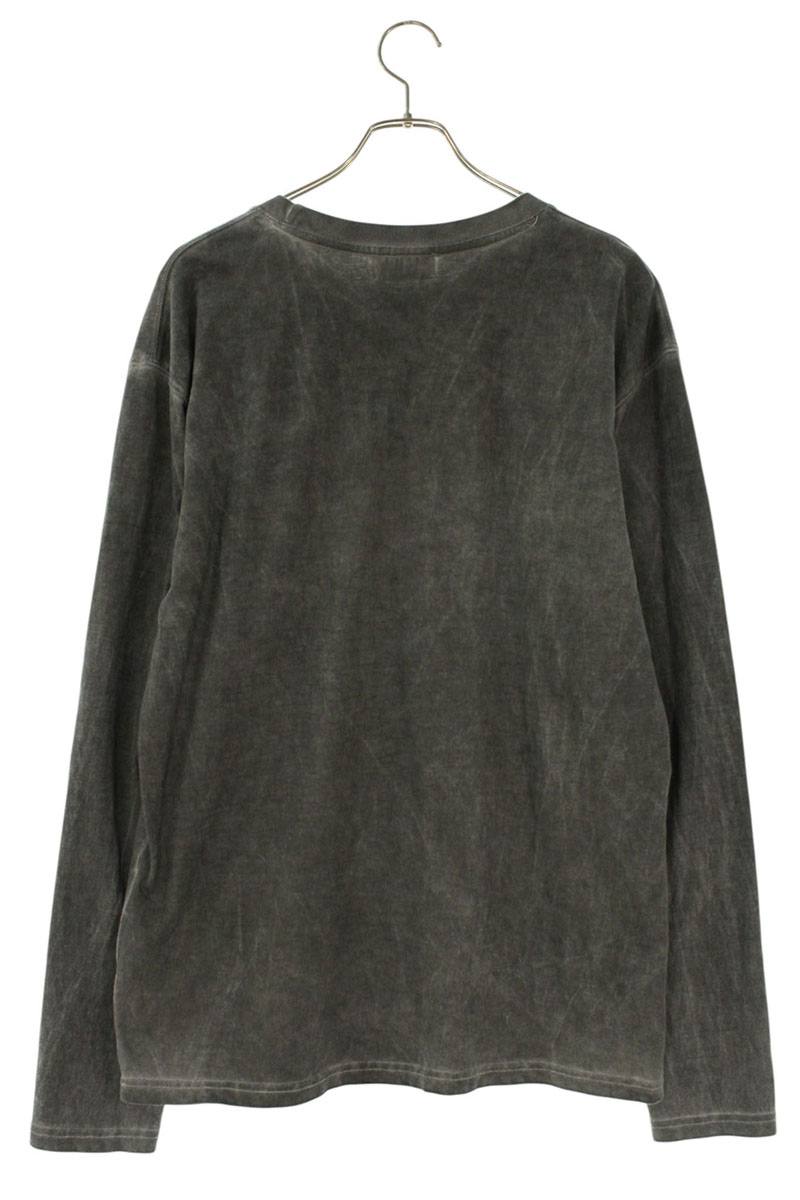 THUG CLUB Basic Logo Long Sleeve Tee Gray Size L