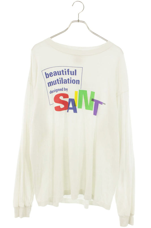 SAINT MICHAEL Front Logo Long Sleeve Tee Multi Size L