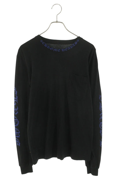 Chrome Hearts Neck Logo Long Sleeve Black/Blue Size M