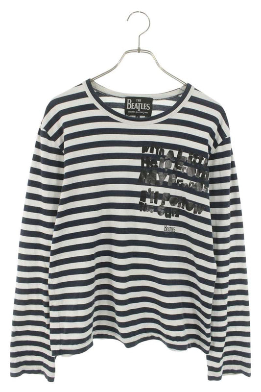 Comme des Garcons Navy White Striped Long Sleeve Size L