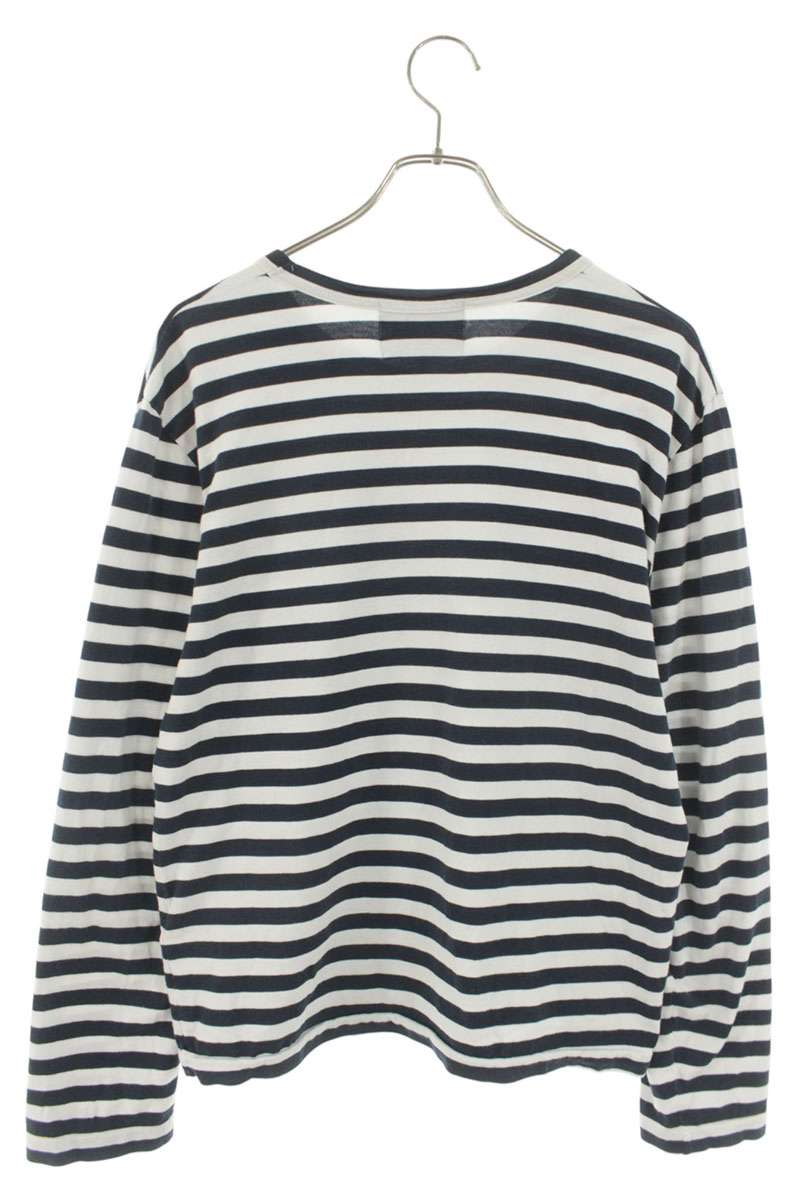 Comme des Garcons Navy White Striped Long Sleeve Size L