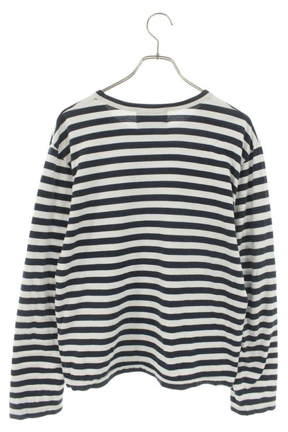 Comme des Garcons Navy White Striped Long Sleeve Size L