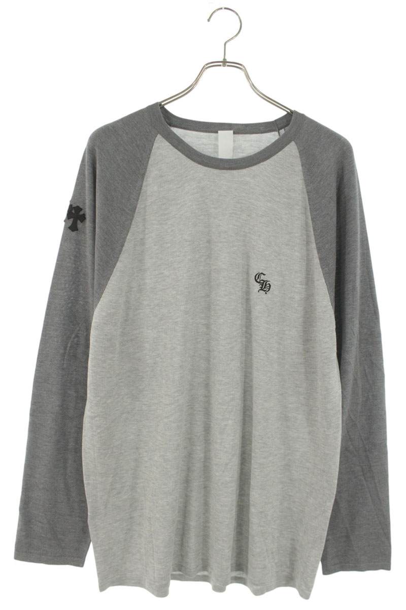 Chrome Hearts Y NOT Triple Cross Long Sleeve Grey/White Size XL