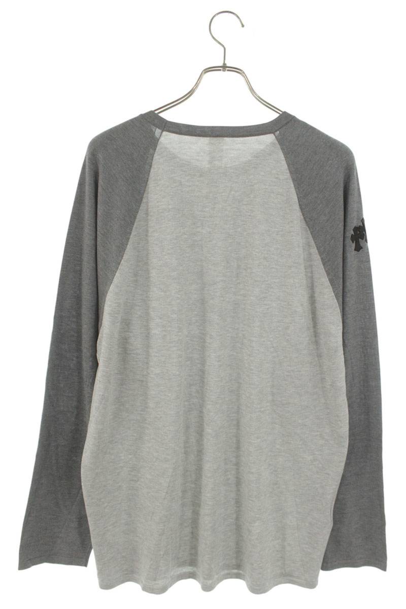Chrome Hearts Y NOT Triple Cross Long Sleeve Grey/White Size XL