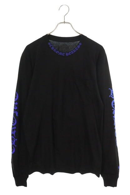 Chrome Hearts Neck Logo Long Sleeve Black/Blue Multi Size M