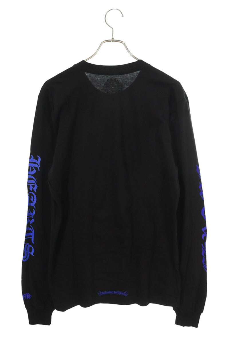Chrome Hearts Neck Logo Long Sleeve Black/Blue Multi Size M