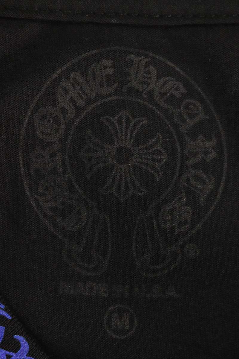Chrome Hearts Neck Logo Long Sleeve Black/Blue Multi Size M