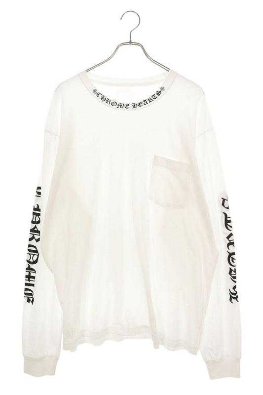 Chrome Hearts Neck Logo Long Sleeve White/Black Size XXL