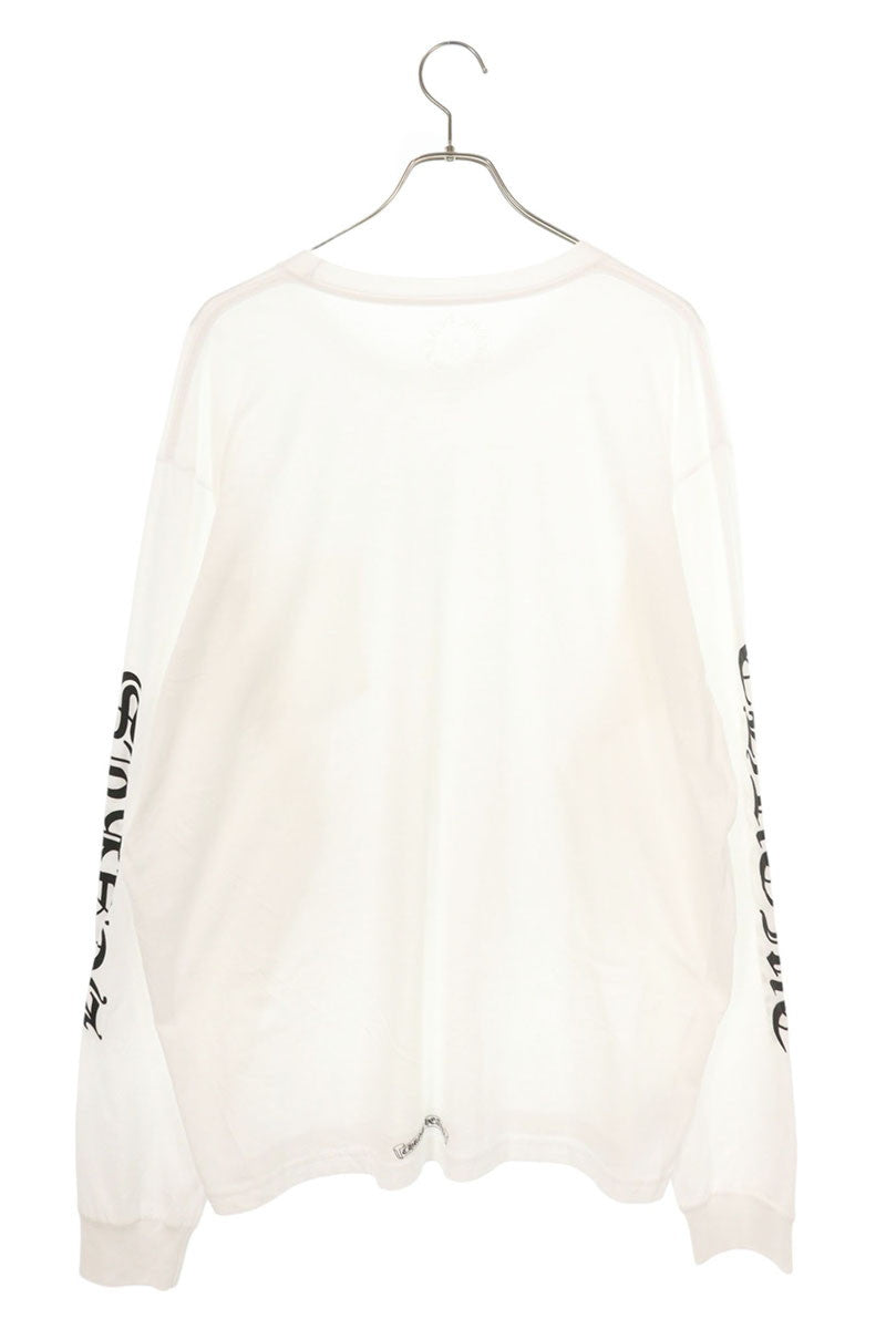 Chrome Hearts Neck Logo Long Sleeve White/Black Size XXL